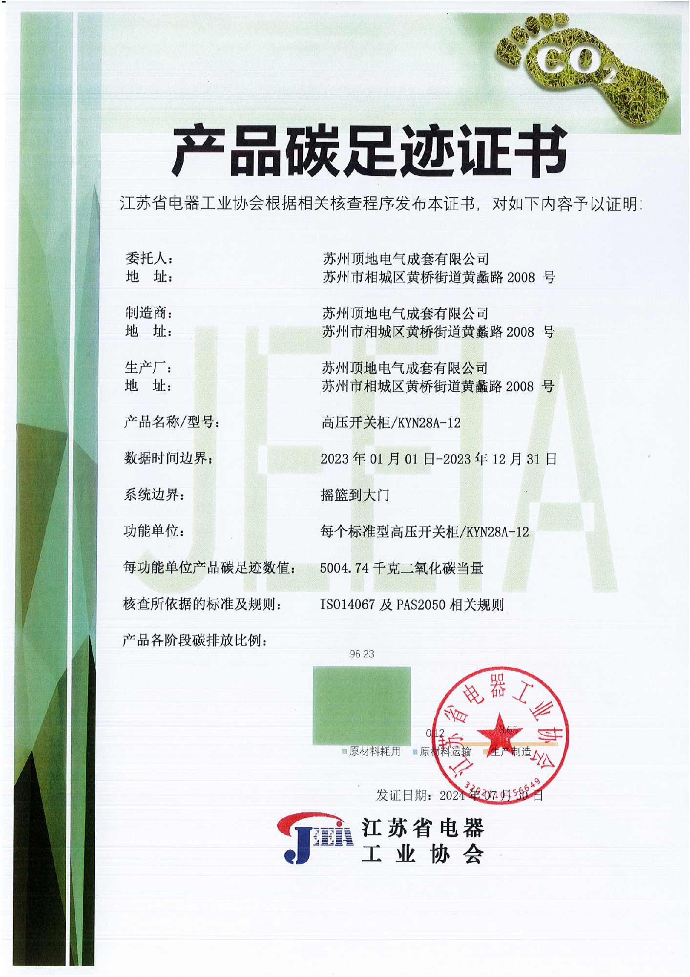碳足跡證書
